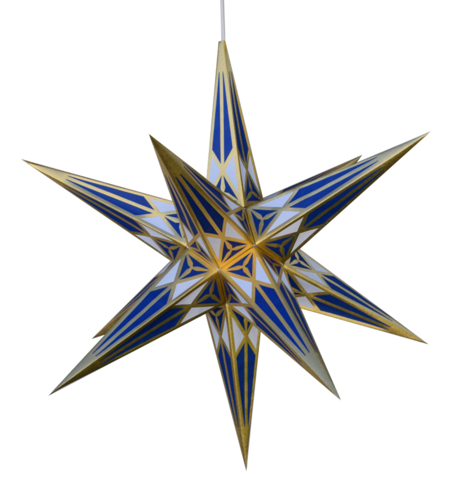 Hartensteiner Weihnachtsstern Gold-Blau
