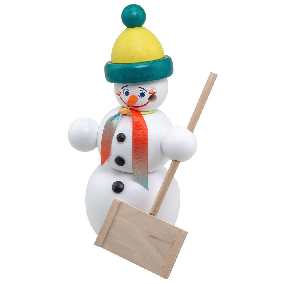 Räuchermann Schneemann Schneeschipper