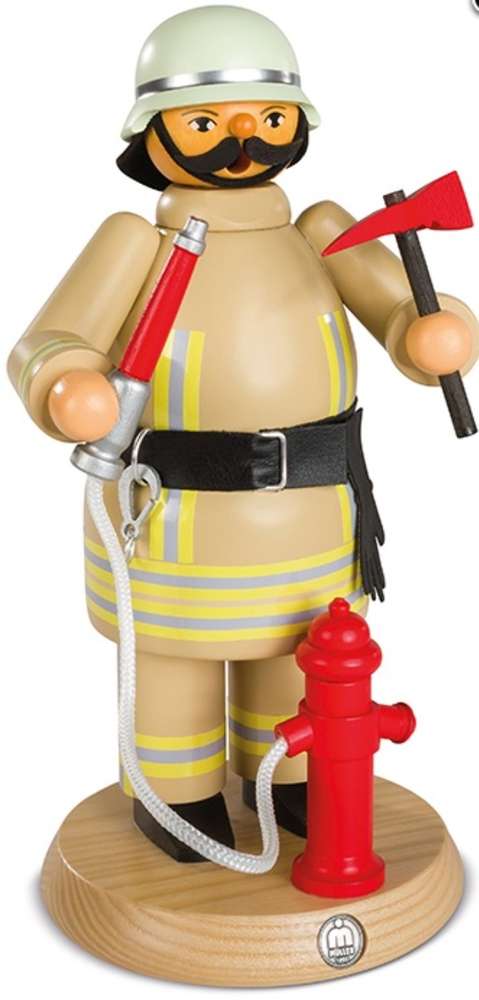 Räuchermann Feuerwehrmann safaribeige Räuchermann Feuerwehrmann safaribeige