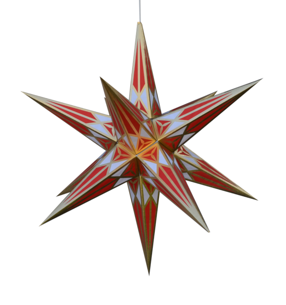 Hartensteiner Weihnachtsstern Gold-Rot