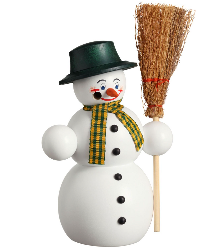 Räuchermann Schneemann mit Besen Räuchermann Schneemann mit Besen