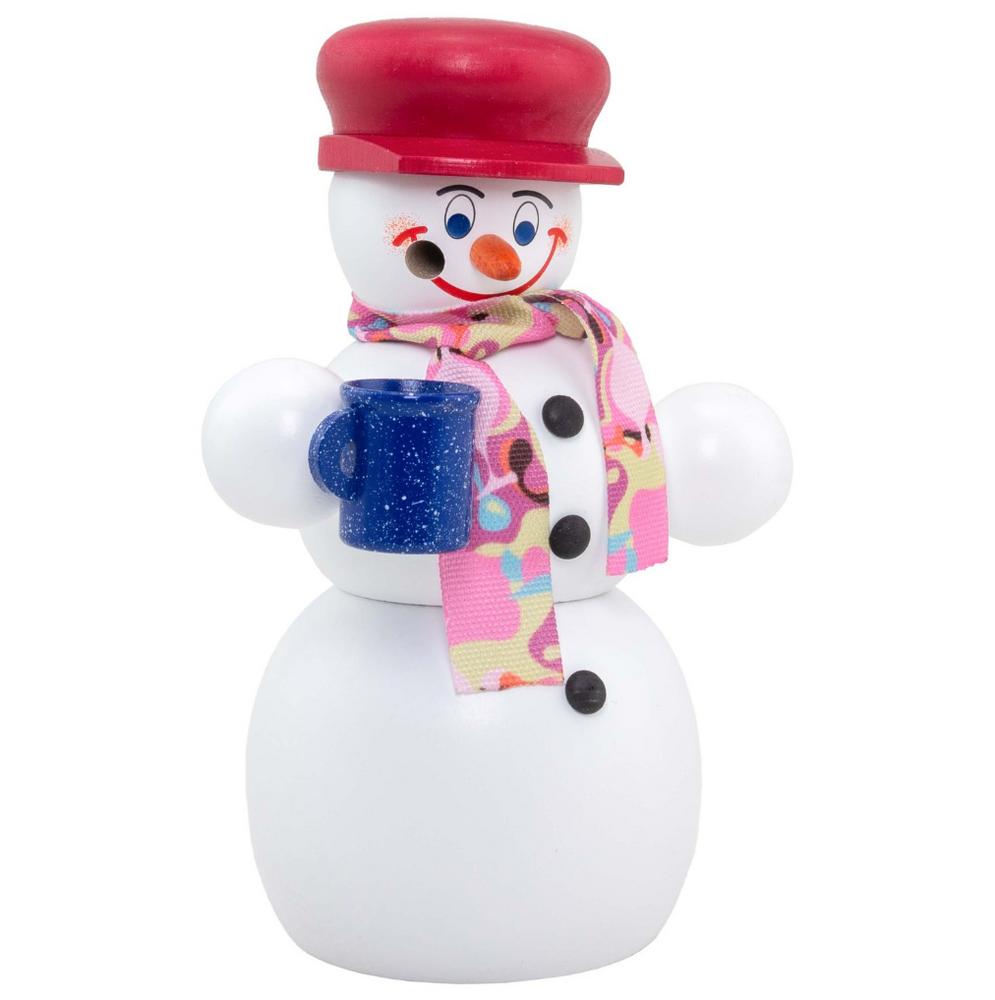 Räuchermann Schneemann mit Glühwein