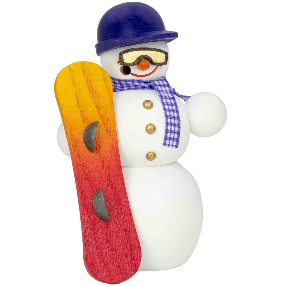 Räuchermann Schneemann Snowboarder