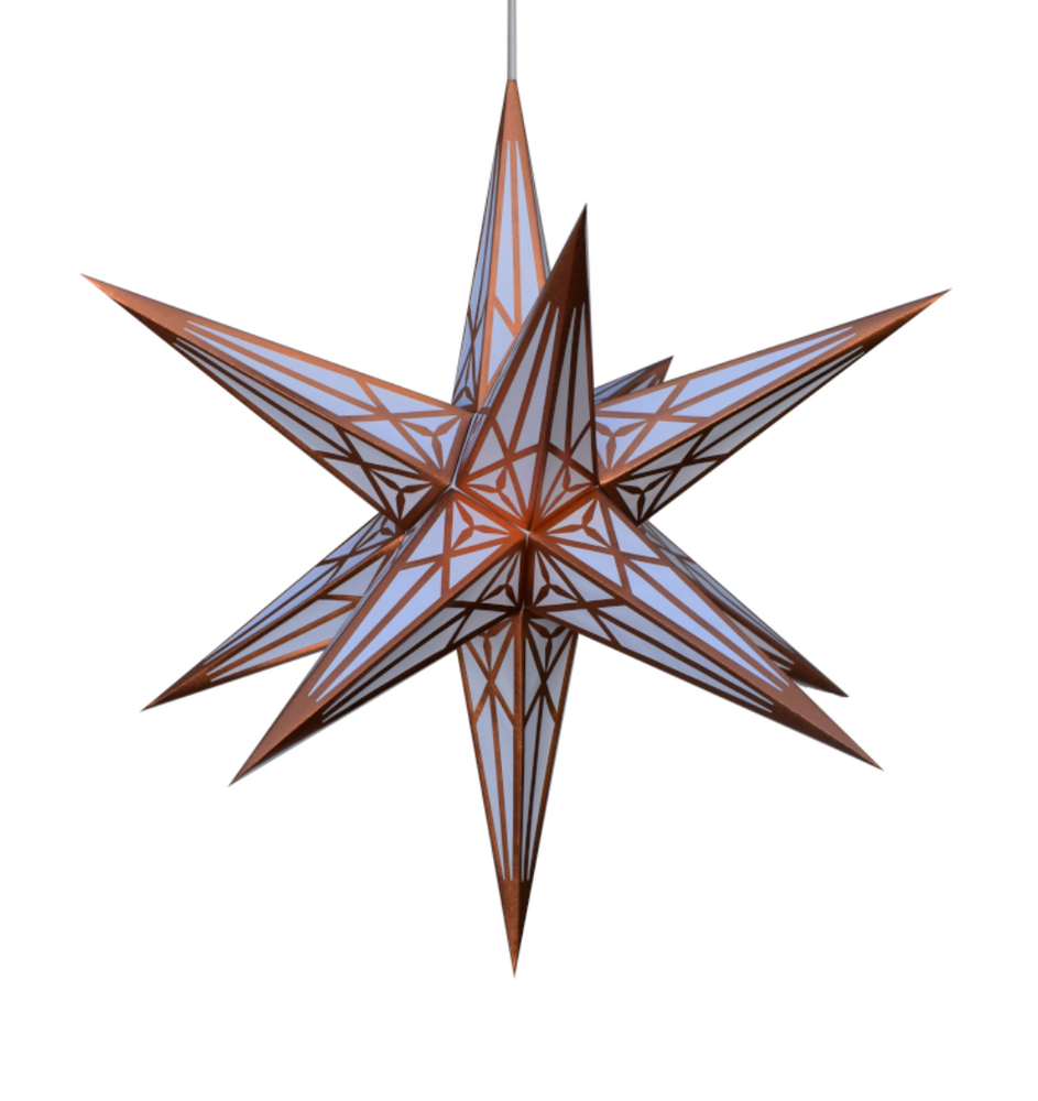 Hartensteiner Weihnachtsstern Kupfer-Weiß