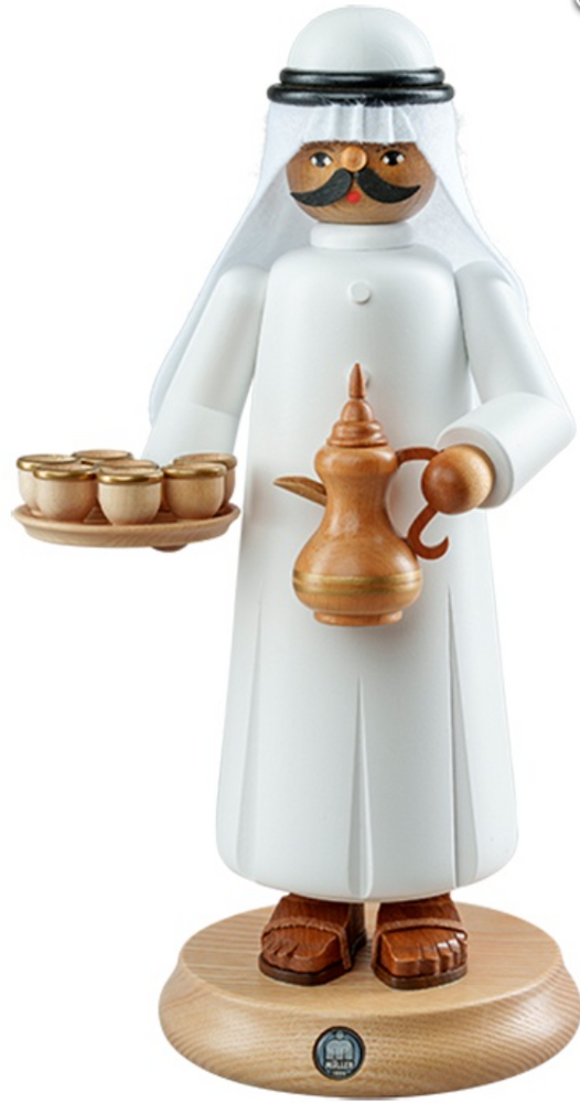 Räuchermann Araber m. rauchender Kaffeekanne u. 7 Tassen Räuchermann Araber m. rauchender Kaffeekanne u. 7 Tassen